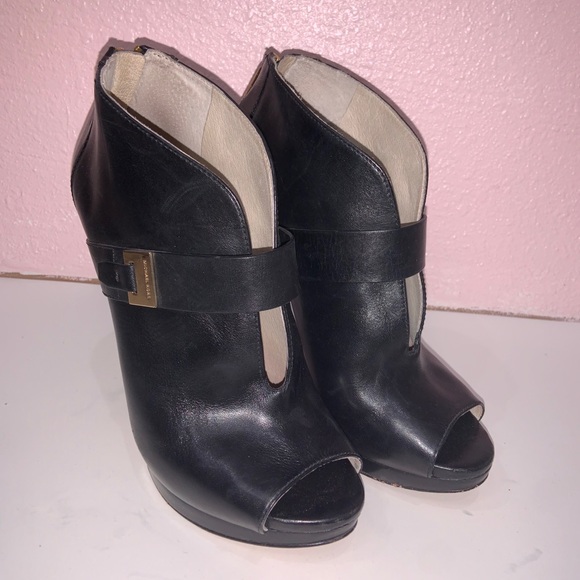 Michael Kors Shoes - Black peep-toe booties